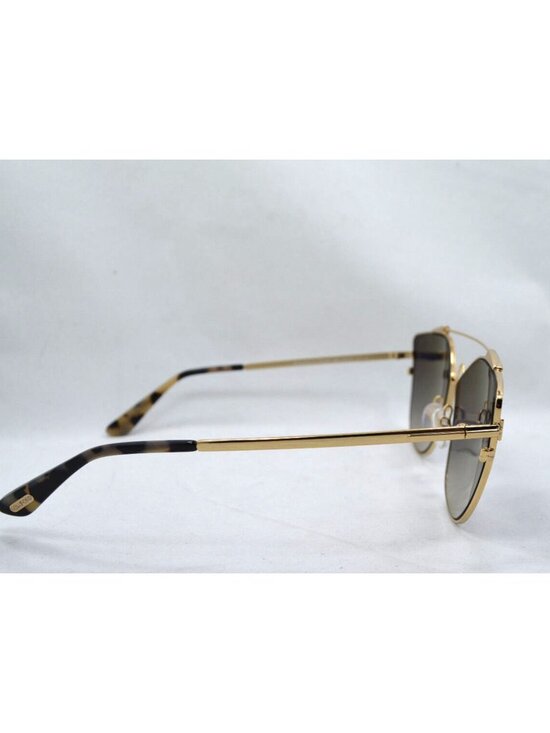 TOM FORD JACQUELYN-02 TF563 28C Gold Metal Rectangle Sunglasses Italy Designer main image 4